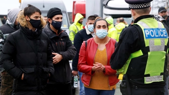 Britain will ban arrivals from South American countries and Portugal because of concerns over a new Brazilian variant of the coronavirus. (REUTERS)