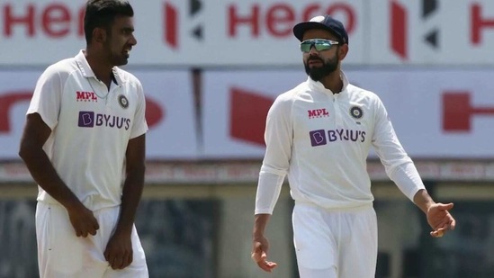 Off-spinner Ravichandran Ashwin and Indian captain Virat Kohli(Twitter)