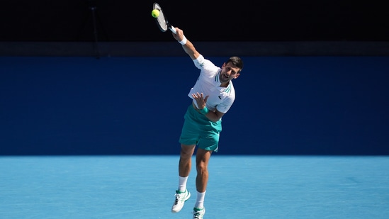 Djokovic fends off Tiafoe in four sets(Twitter)