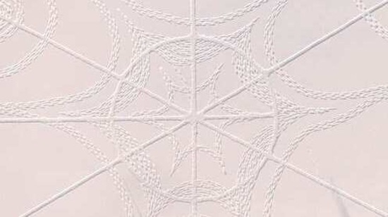 A detail from the complex geometric pattern formed from thousands of footsteps in the snow in Espoo, Finland, Monday Feb. 8, 2021. The art work design measuring about 160 meters in diameter was made by volunteers in snowshoes under the guidance of local resident and amateur artist Janne Pyykko, but the ephemeral work will only last until the next snowfall or heavy winds. (Pekka Lintusaari via AP)(AP) A detail from the complex geometric pattern formed from thousands of footsteps in the snow in Espoo, Finland, Monday Feb. 8, 2021. The art work design measuring about 160 meters in diameter was made by volunteers in snowshoes under the guidance of local resident and amateur artist Janne Pyykko, but the ephemeral work will only last until the next snowfall or heavy winds. (Pekka Lintusaari via AP)(AP)