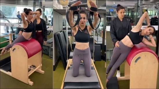 Kriti Kharbanda’s fitness trainer gives a glimpse of her Pilates workout | Watch(Instagram/yasminkarachiwala)