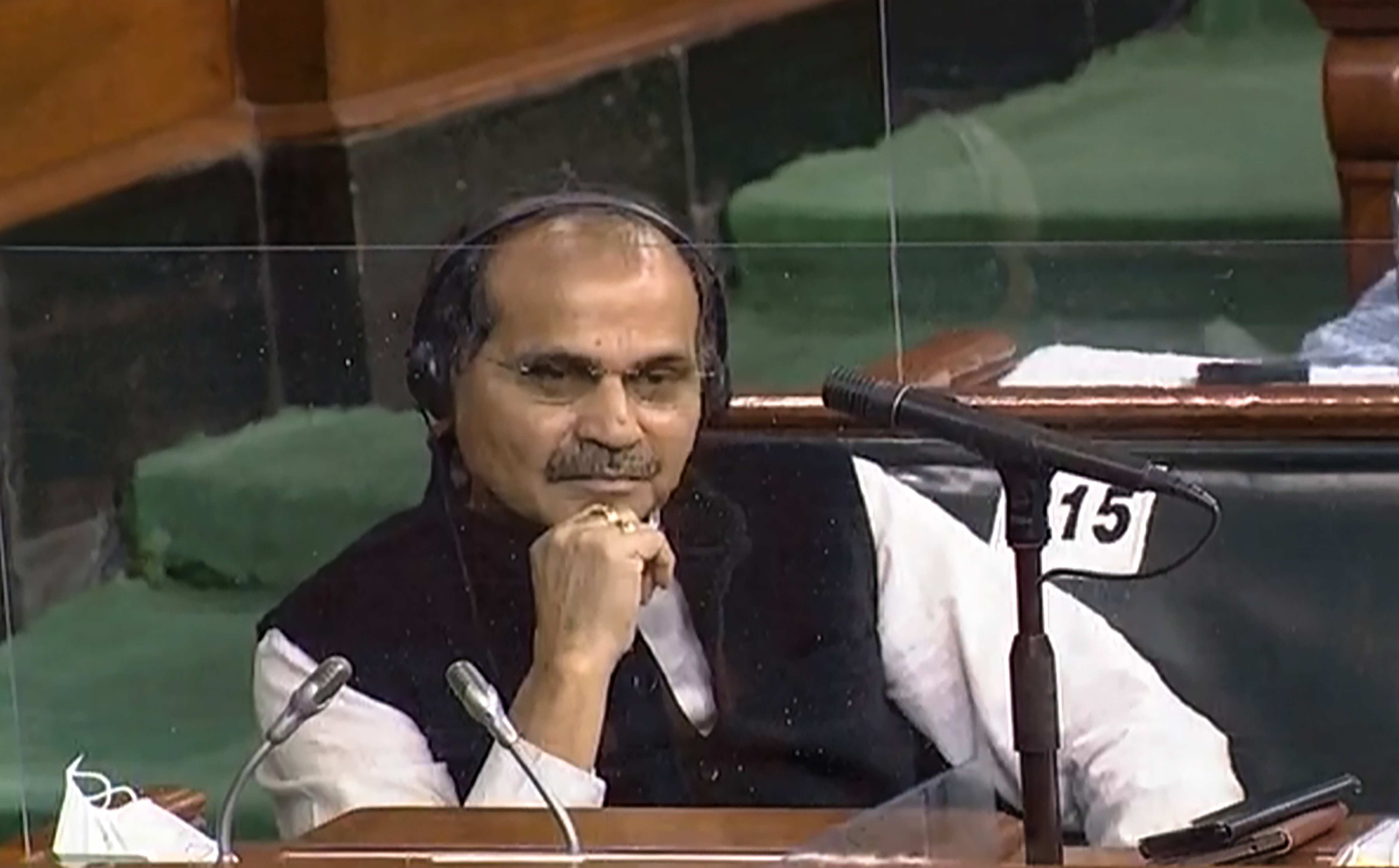 Congress leader Adhir Ranjan Chowdhury. (PTI Photo)