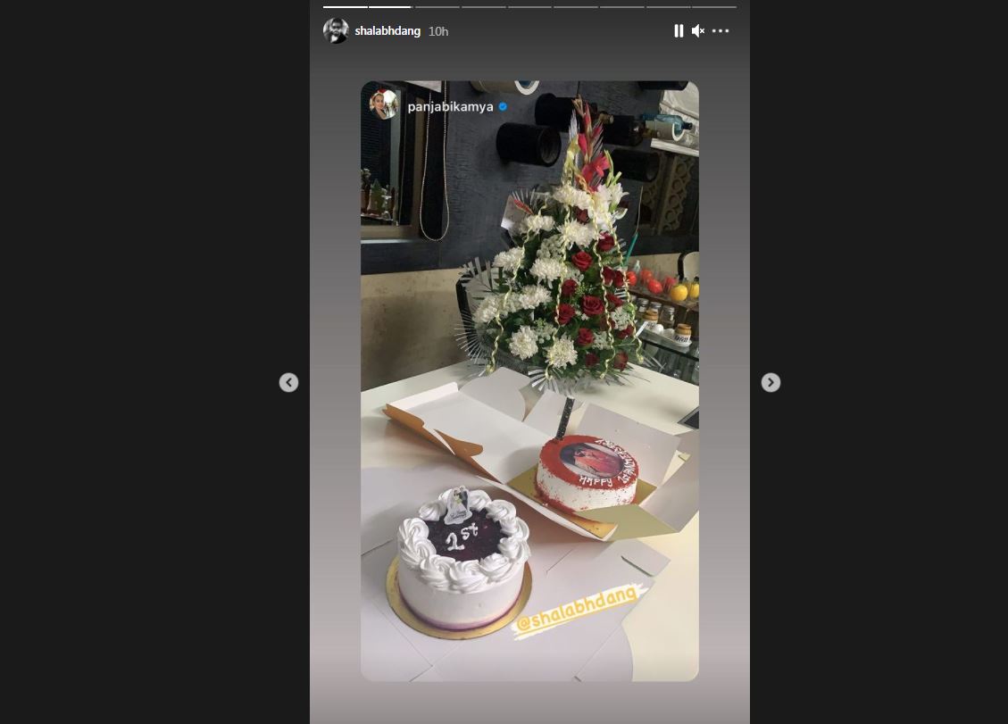 Shalabh gives a glimpse of the celebrations. (Instagram)