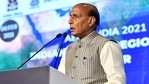 Defence Minister Rajnath Singh addresses a seminar during the Aero India in Bengaluru on Thursday.(ANI) Defence Minister Rajnath Singh addresses a seminar during the Aero India in Bengaluru on Thursday.(ANI)