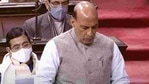 Union defence minister Rajnath Singh in Rajya Sabha(RSTV/screengrab) Union defence minister Rajnath Singh in Rajya Sabha(RSTV/screengrab)