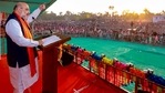 Union home minister Amit Shah addresses a public meeting at Thakurbari in Thakurnagar in Bengal on Thursday, (PTI PHOTO). Union home minister Amit Shah addresses a public meeting at Thakurbari in Thakurnagar in Bengal on Thursday, (PTI PHOTO).