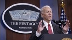 US President Joe Biden speaks to department of defence officials at the Pentagon on February 10, 2021. (AP) US President Joe Biden speaks to department of defence officials at the Pentagon on February 10, 2021. (AP)