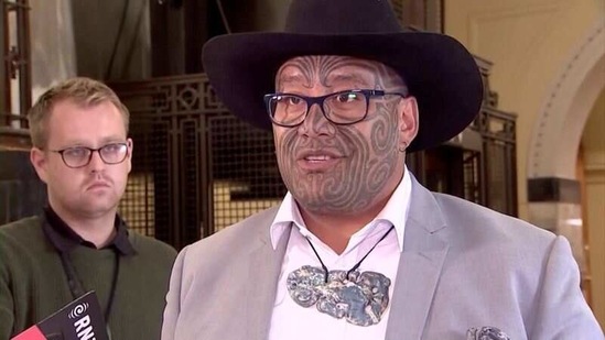 Rawiri Waititi, the co-leader of Maori Party, this week sparred over the dress code with Parliament Speaker Trevor Mallard. (via REUTERS)