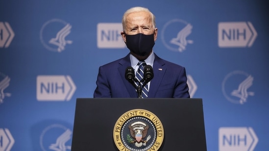 President Joe Biden is said to have wanted to raise the cap immediately but not set the target as high as 125,000 people.(Bloomberg) President Joe Biden is said to have wanted to raise the cap immediately but not set the target as high as 125,000 people.(Bloomberg)