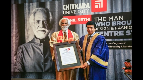 Dr Sunil Sethi with Dr Ashok K Chitkara, Chancellor of Chitkara University (Photo: HTCS/RaajeshKashyap) Dr Sunil Sethi with Dr Ashok K Chitkara, Chancellor of Chitkara University (Photo: HTCS/RaajeshKashyap)
