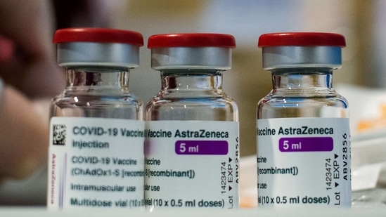 A view shows doses of the AstraZeneca vaccine on February 11, 2021 at the start of a vaccination campaign at a hub for Covid-19 vaccinations located in Rome's Fiumicino airport long-term parking area. (AFP) A view shows doses of the AstraZeneca vaccine on February 11, 2021 at the start of a vaccination campaign at a hub for Covid-19 vaccinations located in Rome's Fiumicino airport long-term parking area. (AFP)