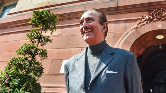 Senior Congress leader Ghulam Nabi Azad during the ongoing Budget Session of Parliament, in New Delhi.(PTI) Senior Congress leader Ghulam Nabi Azad during the ongoing Budget Session of Parliament, in New Delhi.(PTI)