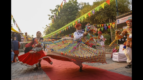 Aadi Mahotsav by TRIFED is drawing many a visitors to Dilli Haat to catch the performing and visual arts. (Photo: Raajessh Kashyap/HT) Aadi Mahotsav by TRIFED is drawing many a visitors to Dilli Haat to catch the performing and visual arts. (Photo: Raajessh Kashyap/HT)