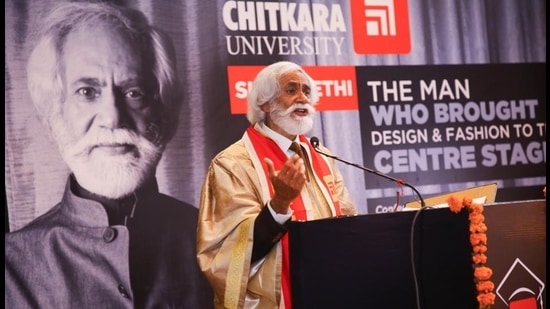 Sunil Sethi was conferred with honorary doctorate, Doctor of Literature (D.Litt.) Honoris Causa by Chitkara University. (Photo: HTCS/RaajeshKashyap)