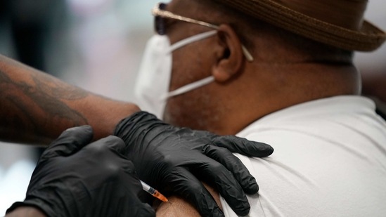David Williams receives a Covid-19 vaccine at the Martin Luther King Senior Center, Wednesday, Feb. 10, 2021, in North Las Vegas. (AP) David Williams receives a Covid-19 vaccine at the Martin Luther King Senior Center, Wednesday, Feb. 10, 2021, in North Las Vegas. (AP)