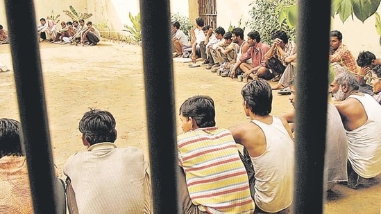 Currently, family members are allowed to meet prisoners once a fortnight and bi-weekly virtual legal interviews are allowed in the prison in wake of the Covid-19 pandemic. (HT File Photo)