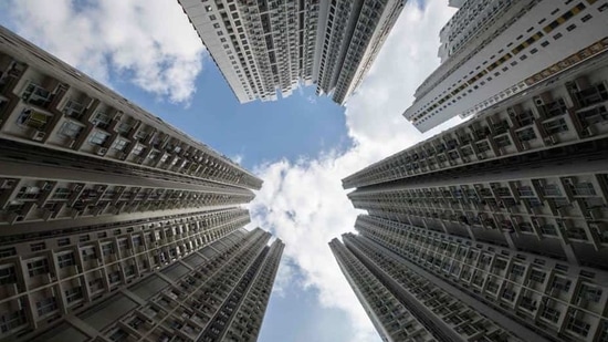 A general view of a government housing complex in Hong Kong. (Anthony Wallace / AFP) A general view of a government housing complex in Hong Kong. (Anthony Wallace / AFP)