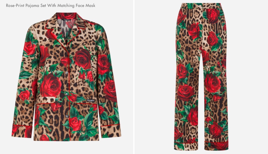 The Rose Print Pajama set(Dolce and Gabbana) The Rose Print Pajama set(Dolce and Gabbana)