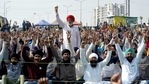 Farmers shouting slogans at the demonstration site during the ongoing farmer protest against the new farm laws at Ghazipur Border, in New Delhi. Farmers shouting slogans at the demonstration site during the ongoing farmer protest against the new farm laws at Ghazipur Border, in New Delhi.