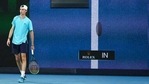 France's Ugo Humbert waits as a video replay is shown behind him during his second round match against Australia's Nick Kyrgios at the Australian Open tennis championship in Melbourne, Australia, (AP) France's Ugo Humbert waits as a video replay is shown behind him during his second round match against Australia's Nick Kyrgios at the Australian Open tennis championship in Melbourne, Australia, (AP)
