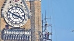 Work on at the Rajabai Tower in Fort, Mumbai . BHUSHAN KOYANDE/ HT Work on at the Rajabai Tower in Fort, Mumbai . BHUSHAN KOYANDE/ HT