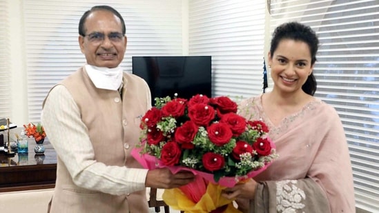 Before starting the shooting of Dhakad in Madhya Pradesh, Kangana had met Chief Minister Shivraj Singh Chouhan in Bhopal. (ANI) Before starting the shooting of Dhakad in Madhya Pradesh, Kangana had met Chief Minister Shivraj Singh Chouhan in Bhopal. (ANI)
