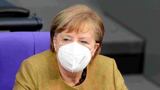 Chancellor Angela Merkel warned earlier Thursday that aggressive mutations will gain the upper hand in the country sooner or later, threatening to destroy progress made in containing the pandemic. (AP Photo/Michael Sohn) (AP) Chancellor Angela Merkel warned earlier Thursday that aggressive mutations will gain the upper hand in the country sooner or later, threatening to destroy progress made in containing the pandemic. (AP Photo/Michael Sohn) (AP)