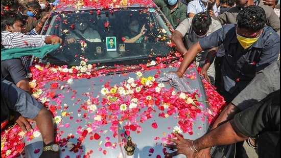 Whatever the spectacle Sasikala’s return does or does not do to her fortunes, or to those of the AIADMK or the DMK, it is doubtless going to strengthen the grip of money and caste-based mobilisation in Tamil Nadu’s politics (PTI) Whatever the spectacle Sasikala’s return does or does not do to her fortunes, or to those of the AIADMK or the DMK, it is doubtless going to strengthen the grip of money and caste-based mobilisation in Tamil Nadu’s politics (PTI)