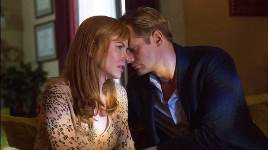 Nicole Kidman and Alexander Skarsg?rd as Celeste and Perry in Big Little Lies. No amount of menace is okay in a relationship. (Image courtesy HBO)