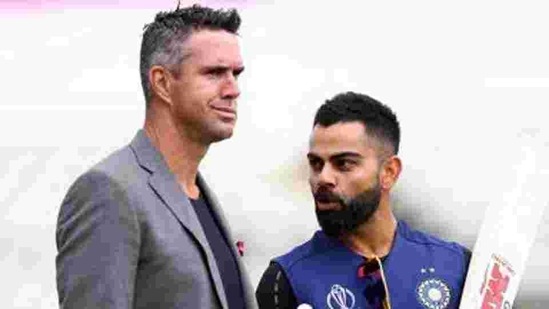 India captain Virat Kohli in conversation with ex England cricketer Kevin Pietersen(Getty Images)