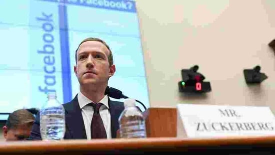 Facebook Chairman and CEO Mark Zuckerberg testifies at a House Financial Services Committee hearing in Washington, US.(REUTERS) Facebook Chairman and CEO Mark Zuckerberg testifies at a House Financial Services Committee hearing in Washington, US.(REUTERS)
