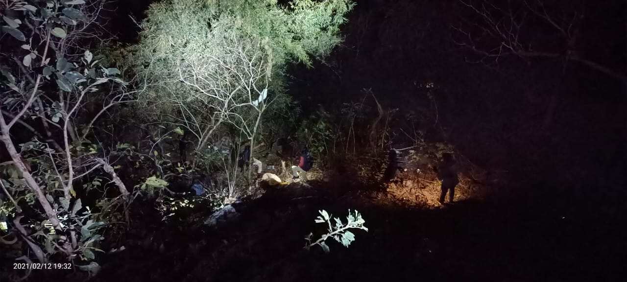 The scene from the accident site. (HT Photo)