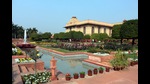 Udyanotsav 2021 celebrations have begun at the Mughal Gardens, which are open to general public till March 21. (Photos: Shivam Saxena/HT) Udyanotsav 2021 celebrations have begun at the Mughal Gardens, which are open to general public till March 21. (Photos: Shivam Saxena/HT)