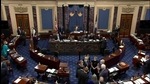 A view of the US Senate during the fifth day of the impeachment trial of former president Donald Trump in Washington, DC on February 13. (Reuters) A view of the US Senate during the fifth day of the impeachment trial of former president Donald Trump in Washington, DC on February 13. (Reuters)