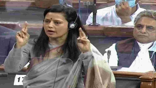 During her speech, Moitra without taking any name had made serious allegations while apparently referring to a former chief justice. (ANI Photo/ LSTV Grab) During her speech, Moitra without taking any name had made serious allegations while apparently referring to a former chief justice. (ANI Photo/ LSTV Grab)