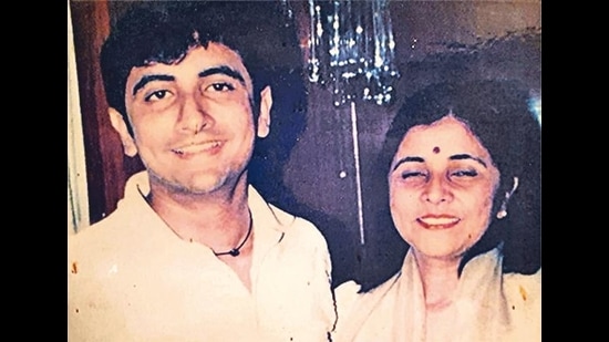 Dharmesh with his mother, who he was extremely close to Dharmesh with his mother, who he was extremely close to