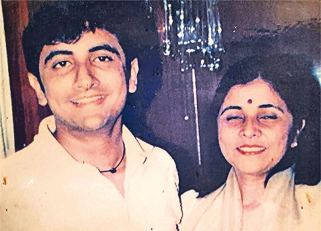 Dharmesh with his mother, who he was extremely close to
