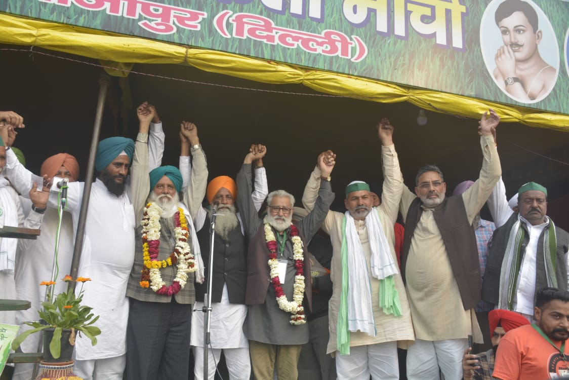 Farmers leaders gather at Ghazipur border (Sakib Ali/HT Photo) Farmers leaders gather at Ghazipur border (Sakib Ali/HT Photo)