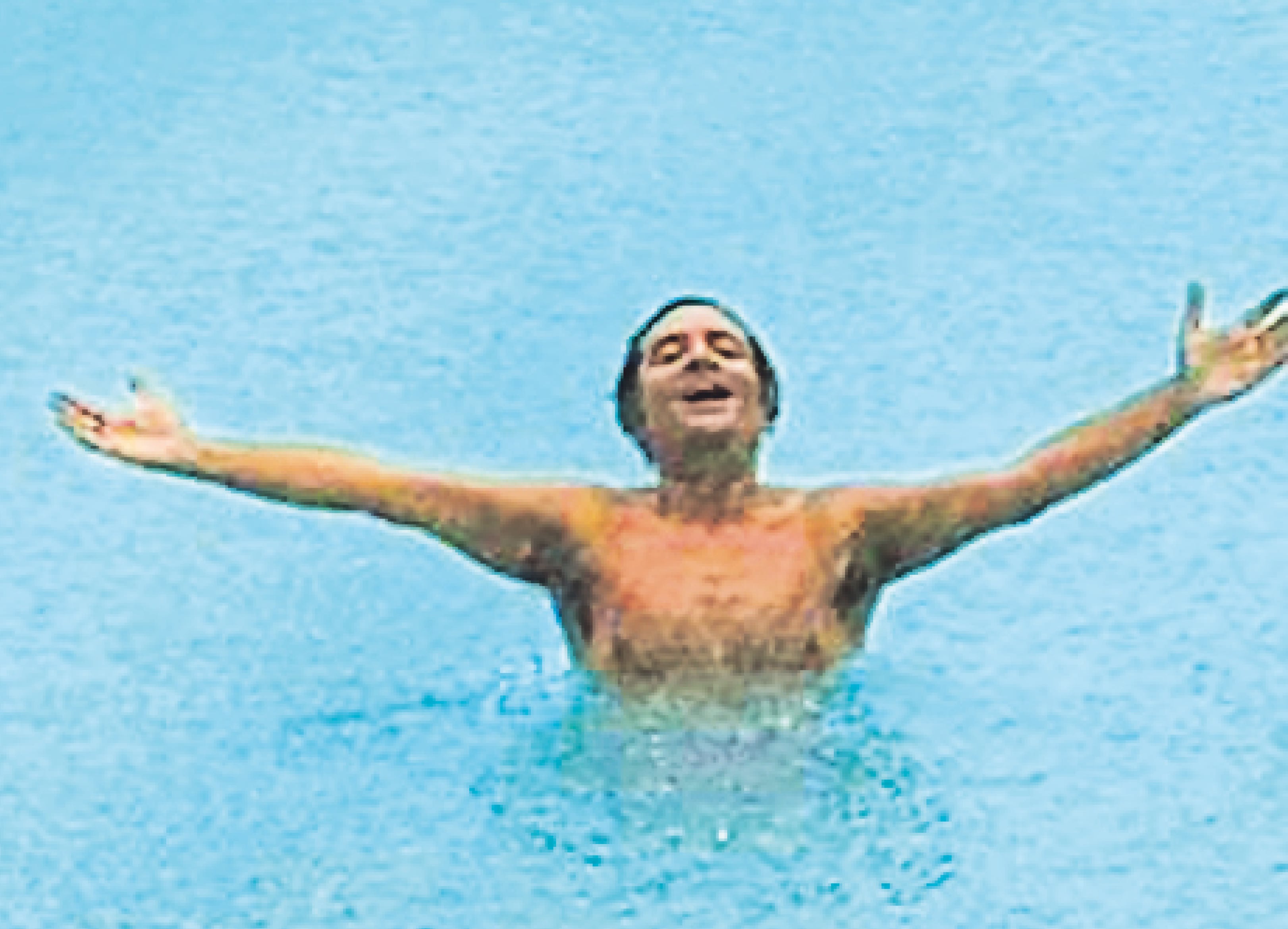 The director in the pool at Otters Club in Bandra