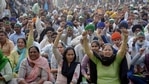 Farmers protesting against the three farm laws at Ghazipur border(Sakib Ali/Hindustan Times) Farmers protesting against the three farm laws at Ghazipur border(Sakib Ali/Hindustan Times)