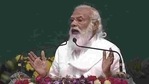 Prime Minister Narendra Modi speaking at an event in Chennai on Sunday.(BJPlive/Twitter ) Prime Minister Narendra Modi speaking at an event in Chennai on Sunday.(BJPlive/Twitter )