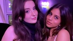 Suhana Khan with a friend in New York. Suhana Khan with a friend in New York.