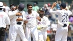 R Ashwin celebrates a wicket with his teammates. (BCCI) R Ashwin celebrates a wicket with his teammates. (BCCI)