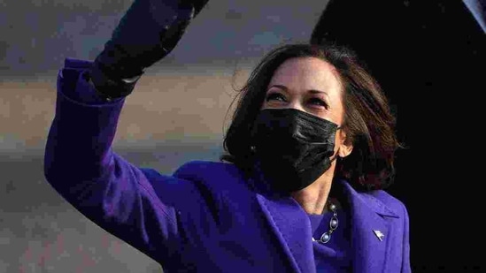 U.S. Vice President Kamala Harris walks the abbreviated parade route after U.S. President Joe Biden's inauguration on January 20, 2021 in Washington, DC. Biden became the 46th president of the United States earlier today during the ceremony at the U.S. Capitol.(AFP) U.S. Vice President Kamala Harris walks the abbreviated parade route after U.S. President Joe Biden's inauguration on January 20, 2021 in Washington, DC. Biden became the 46th president of the United States earlier today during the ceremony at the U.S. Capitol.(AFP)