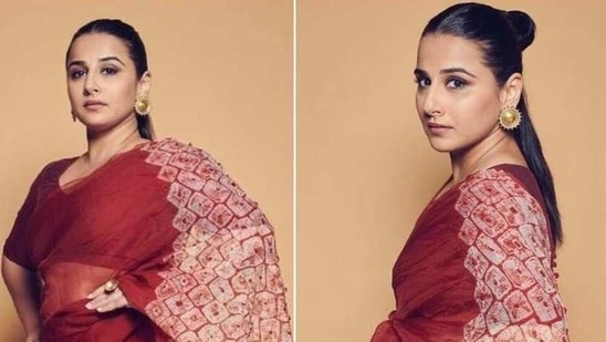 Vidya Balan in red saree (Instagram/ balanvidya) Vidya Balan in red saree (Instagram/ balanvidya)