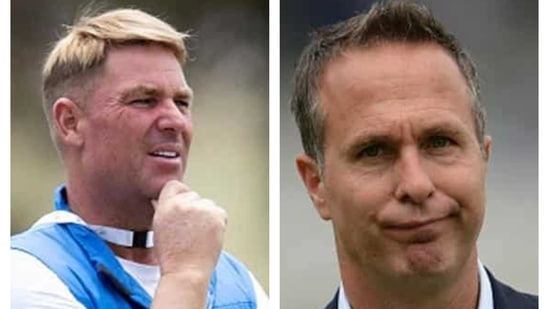 File image of Shane Warne and Michael Vaughan.