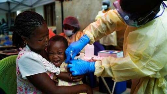 In this Saturday, July 13, 2019 file photo, a child is vaccinated against Ebola in Beni, Congo. (AP) In this Saturday, July 13, 2019 file photo, a child is vaccinated against Ebola in Beni, Congo. (AP)