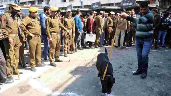 Thirty people were injured, three to four among them critically, in a powerful grenade blast around noon at the busy Jammu Bus Stand in the heart of the old city in Jammu and Kashmir on Thursday. One of the 30 people who were injured in the grenade explosion has succumbed to his injuries at the Government Medical College and Hospital. A police officer said the grenade had been placed under a bus. (Nitin Kanotra / HT Photo) Thirty people were injured, three to four among them critically, in a powerful grenade blast around noon at the busy Jammu Bus Stand in the heart of the old city in Jammu and Kashmir on Thursday. One of the 30 people who were injured in the grenade explosion has succumbed to his injuries at the Government Medical College and Hospital. A police officer said the grenade had been placed under a bus. (Nitin Kanotra / HT Photo)