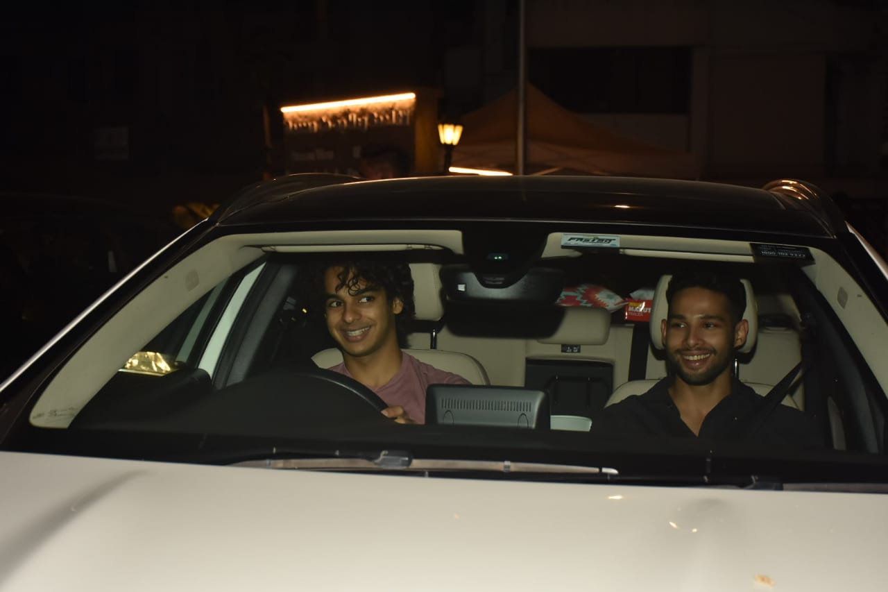 Ishaan Khatter and Siddhant Chaturvedi at Karan Johar's house party. (Varinder Chawla) Ishaan Khatter and Siddhant Chaturvedi at Karan Johar's house party. (Varinder Chawla)