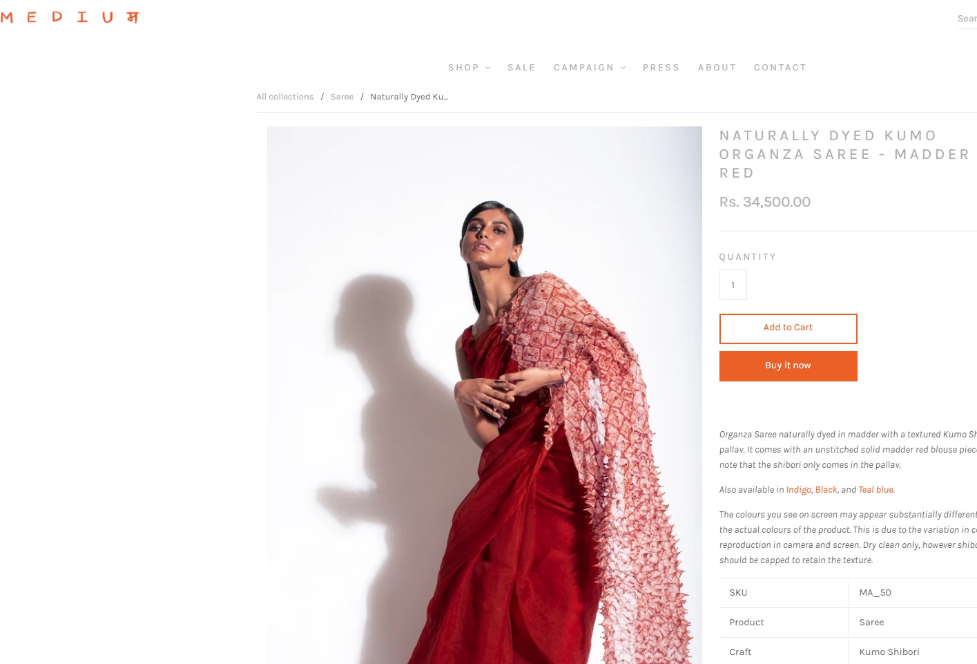 Vidya Balan's saree is worth  ₹35k (studiomedium.in)